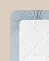 Novella Premium Soft Cotton King Size Lastikli Çarşaf 180x200 cm Açık Mavi
