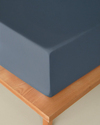 Novella Premium Soft Cotton Tek Kişilik Lastikli Çarşaf 100x200 cm Denim Mavi