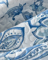 Nuit Paisley  Tek Kişilik Yatak Örtüsü Takımı 160x220 cm Mavi