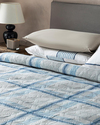 Ocean Plaid Çift Kişilik Çok Amaçlı Örtü Mavi