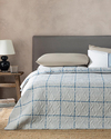 Ocean Plaid Tek Kişilik Çok Amaçlı Örtü Mavi