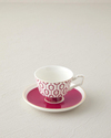 Octavia New Bone China 4 Parça 2 Kişilik Kahve Fincan Takımı 90 ml Fuşya
