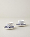 Octavia New Bone China 4 Parça 2 Kişilik Kahve Fincan Takımı 90 ml Lacivert