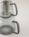 Odin Borosilikat Cam Çaydanlık 600-1200 ml Gri
