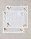 Opalin Polyester 2'li Misafir Peçetesi 40x40 cm Beyaz - Kırmızı