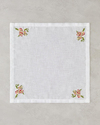 Opalin Polyester 2'li Misafir Peçetesi 40x40 cm Beyaz - Kırmızı