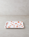 Orangeis Plastik Tepsi 32,5x32,5 cm Beyaz - Turuncu