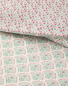 Ornament Petal Kolay Ütülenir Çift Kişilik Nevresim Seti 200x220 cm Pembe - Yeşil