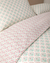 Ornament Petal Kolay Ütülenir Tek Kişilik Nevresim Seti 160x220 cm Pembe - Yeşil