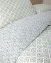 Ornament Petal Kolay Ütülenir Tek Kişilik Nevresim Seti 160x220 cm Lila-Yeşil