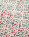Ornament Petal Kolay Ütülenir Tek Kişilik Nevresim Seti 160x220 cm Pembe - Yeşil