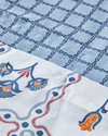 Ornate Fancy Pamuklu Çift Kişilik Nevresim Seti 200x220 cm Mavi