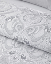 Paisley Serenade Pamuk Saten King Size Nevresim Takımı 240x220 cm Gümüş