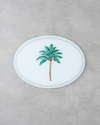 Palm Tree Cam Kesme Tahtası 38x28 cm Beyaz