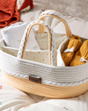 Pamuklu Dekoratif Bebek Sepeti 30x12x20 cm Sarı