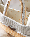 Pamuklu Dekoratif Bebek Sepeti 30x12x20 cm Sarı