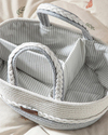 Pamuklu Dekoratif Bebek Sepeti 30x12x20 cm Gri
