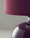 Pansy Porselen Abajur Bordo