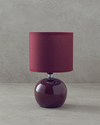 Pansy Porselen Abajur Bordo