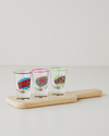 Party Splash Cam 3'lü Standlı Kokteyl Bardak 34 ml Renkli