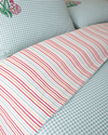 Pastel Gingham Pamuklu Tek Kişilik Nevresim Seti 160x220 cm Pembe - Turuncu