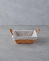 Pastoral Plastik Rattan Ekmek Sepeti 31x11,5 Cm Bej