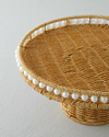 Pearl Plastik Rattan Kek Standı 30 cm Açık Kahverengi