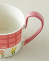 Pelia New Bone China Bardak Altlıklı Kupa 380 ml Pembe