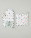 Petal Dreams Polyester 2'li Mutfak Seti 17x30 cm+20x20 cm Beyaz - Pembe
