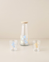 Petal Poetry Cam 3 Parça Su Takımı 1150 ml + 315 ml Sarı - Mavi