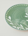 Petal Poetry Porselen Servis Tabağı 25 cm Yeşil