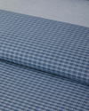 Pincheck İpliği Boyalı Çift Kişilik Nevresim Takımı 200x220 cm Mavi