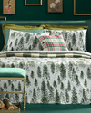 Pine Forest Pamuk Tek Kişilik Nevresim Takımı 160x220 cm Yeşil