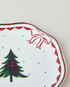 Pine Rhythm New Bone Pasta Tabağı 20 cm Kırmızı - Yeşil