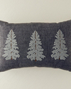 Pine Tree Punch Nakışlı Dekoratif Kırlent Koyu Gri