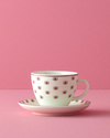 Pink Hope Porselen 4 Parça 2 Kişilik Çay Fincanı Takımı Pembe
