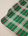 Plaid Lines Melamin Kaydırmaz Tepsi Yeşil