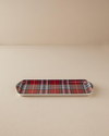 Plaid Melamin Tepsi Kırmızı