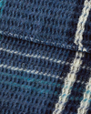 Plaid Waffle Scotch Tek Kişilik Battaniye Mavi