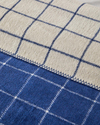 Plain Check Pamuklu Çift Kişilik Battaniye 200x220 cm Lacivert - Krem