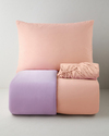 Plain Pamuk Çarşaflı Tek Kişilik Nevresim Takımı 160x220 cm Toz Pembe-Leylak
