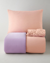 Plain Pamuk Çarşaflı Tek Kişilik Nevresim Takımı 160x220 cm Toz Pembe-Leylak