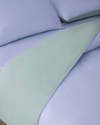 Plain Pamuk Çift Kişilik Nevresim Takımı 200x220 cm Ortanca Mavi-Su Yeşili