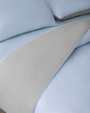 Plain Pamuk Çift Kişilik Nevresim Takımı 200x220 cm Mavi - Gri