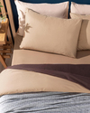 Plain Pamuk Çift Kişilik Nevresim Takımı 200x220 cm Bej - Kahve