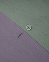 Plain Pamuk King Size Nevresim Takımı 240x220 cm Yeşil-mor