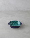 Plantopia Porselen Kayık Tabak 18x14 cm Lacivert-Yeşil