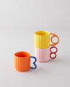 Playful Loop Seramik Kupa 350 ml Kırmızı-Pembe