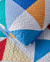 Playful Triangles Çok Amaçlı Tek Kişilik Yatak Örtüsü Takımı 160x220 cm Yeşil