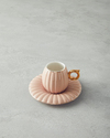Polka New Bone China 4 Parça 2 Kişilik Kahve Fincan Takımı Pudra